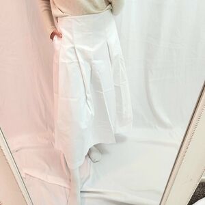 Zara Crisp White A-Line Skirt